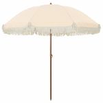 Casa si Gradina - Gradina si terasa - Umbrele si pavilioane - Umbrele - Umbrela de soare Galben si alb Ø 205 x 209 cm Otel - Infinity.ro