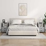 Casa si Gradina - Mobilier - Comode si corpuri - Noptiere - Cabinet de noptiere cu statie de incarcare 2 pcs sonoma gri - Infinity.ro
