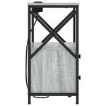 Casa si Gradina - Mobilier - Comode si corpuri - Noptiere - Cabinet de noptiere cu statie de incarcare 2 pcs sonoma gri - Infinity.ro