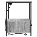 Casa si Gradina - Mobilier - Comode si corpuri - Noptiere - Cabinet de noptiere cu statie de incarcare 2 pcs sonoma gri - Infinity.ro