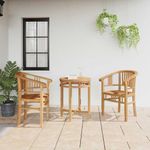 Casa si Gradina - Gradina si terasa - Mobilier exterior - Scaune si sezlonguri gradina - Scaune de gradina 2 pcs Maro 63 x 58 x 89 cm Lemn masiv de tec - Infinity.ro