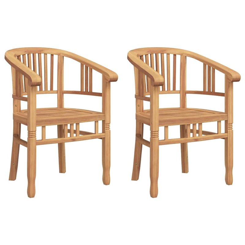 Casa si Gradina - Gradina si terasa - Mobilier exterior - Scaune si sezlonguri gradina - Scaune de gradina 2 pcs Maro 63 x 58 x 89 cm Lemn masiv de tec - Infinity.ro