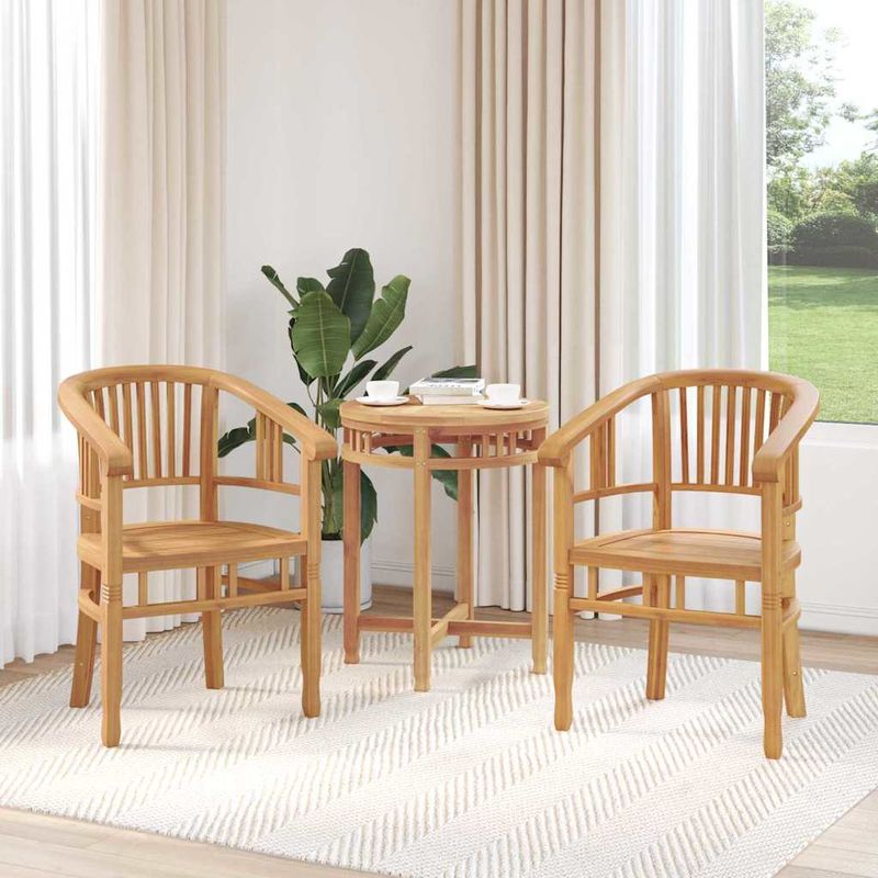 Casa si Gradina - Gradina si terasa - Mobilier exterior - Scaune si sezlonguri gradina - Scaune de gradina 2 pcs Maro 63 x 58 x 89 cm Lemn masiv de tec - Infinity.ro