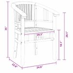 Casa si Gradina - Gradina si terasa - Mobilier exterior - Scaune si sezlonguri gradina - Scaune de gradina 2 pcs Maro 63 x 58 x 89 cm Lemn masiv de tec - Infinity.ro