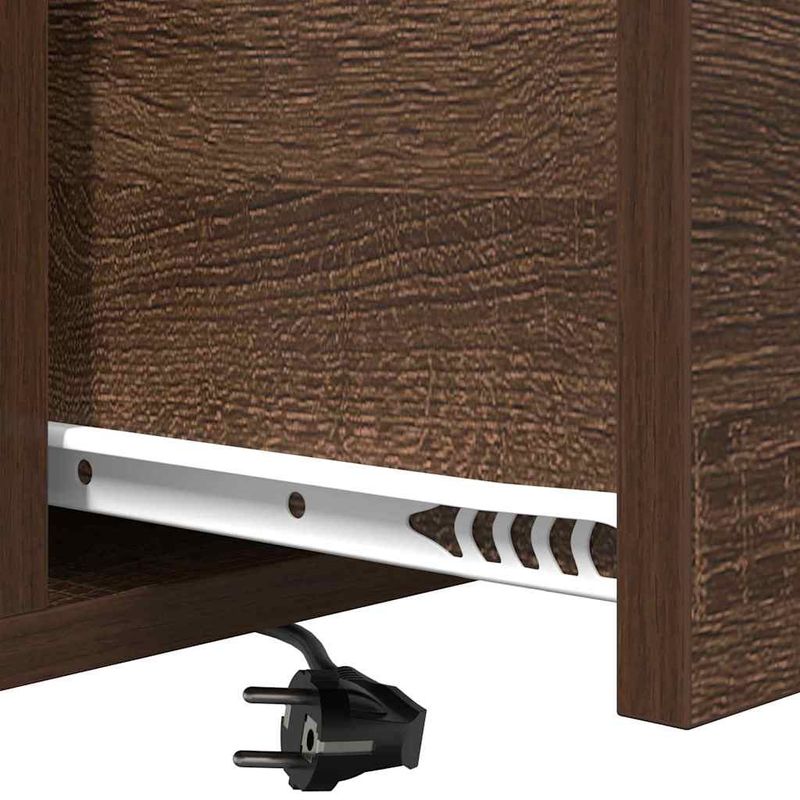 Casa si Gradina - Mobilier - Comode si corpuri - Noptiere - Cabinet de noptiere cu statie de incarcare 2 pcs Stejar brun - Infinity.ro