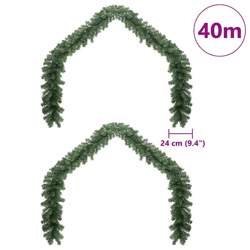 Casa si Gradina - Decoratiuni - Decoratiuni de sezon - Ghirlanda de Craciun Altele Verde 40 m PVC - Infinity.ro