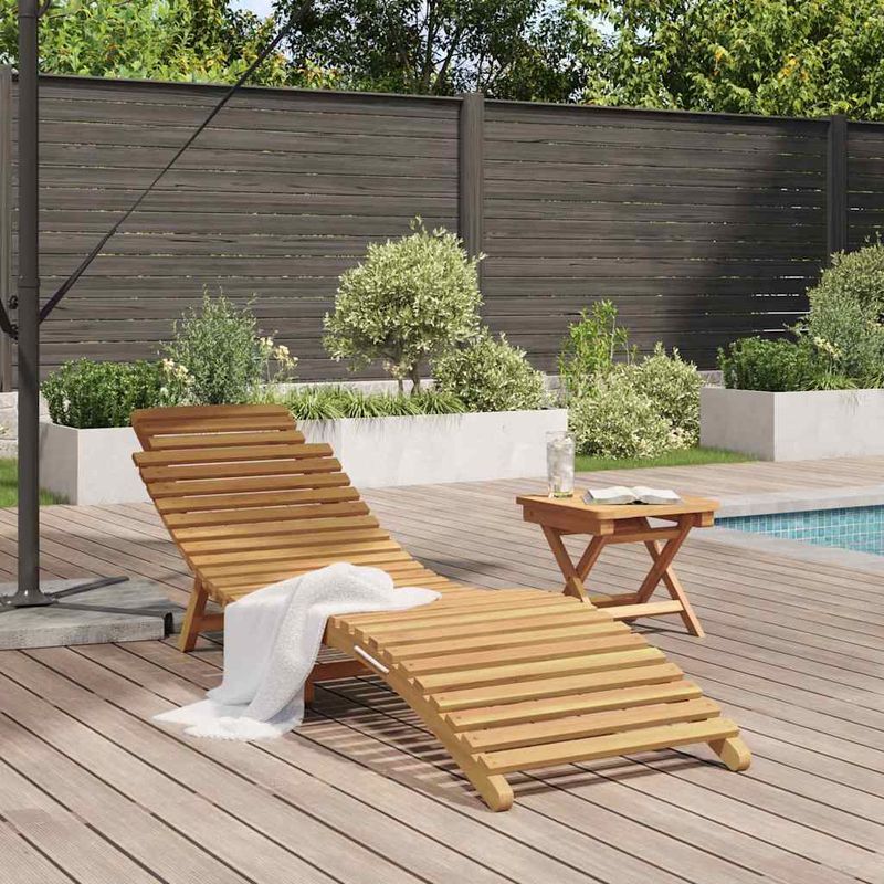 Casa si Gradina - Gradina si terasa - Mobilier exterior - Scaune si sezlonguri gradina - Sezlong Maro 184 x 55 x 59 cm Lemn solid de tec - Infinity.ro