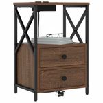 Casa si Gradina - Mobilier - Comode si corpuri - Noptiere - Cabinet de noptiere cu statie de incarcare Stejar brun - Infinity.ro