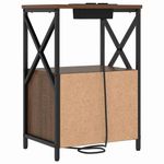 Casa si Gradina - Mobilier - Comode si corpuri - Noptiere - Cabinet de noptiere cu statie de incarcare Stejar brun - Infinity.ro