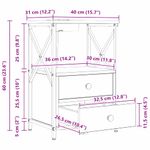 Casa si Gradina - Mobilier - Comode si corpuri - Noptiere - Cabinet de noptiere cu statie de incarcare Stejar brun - Infinity.ro