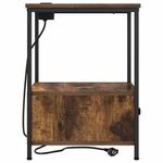 Casa si Gradina - Mobilier - Comode si corpuri - Noptiere - Cabinet de noptiere cu statie de incarcare Stejar afumat - Infinity.ro