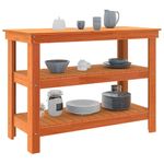 Casa si Gradina - Constructii - Scule de mana si unelte - Mese si bancuri de lucru - Banc de lucru Maro ceruit 110.5 x 50 x 80 cm Lemn masiv de pin - Infinity.ro