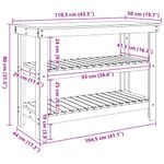 Casa si Gradina - Constructii - Scule de mana si unelte - Mese si bancuri de lucru - Banc de lucru Maro ceruit 110.5 x 50 x 80 cm Lemn masiv de pin - Infinity.ro