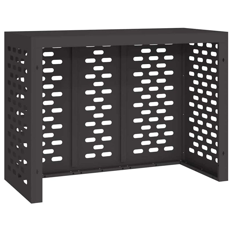 Casa si Gradina - Termice - Calorifere si accesorii - Accesorii calorifere - Husa pentru aer conditionat Negru 110 x 50 x 80 cm Otel - Infinity.ro