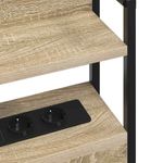 Casa si Gradina - Mobilier - Paturi si accesorii - Accesorii paturi - Tablie de pat cu LED, maro inchis, 163x16x118/128 cm, textil - Infinity.ro