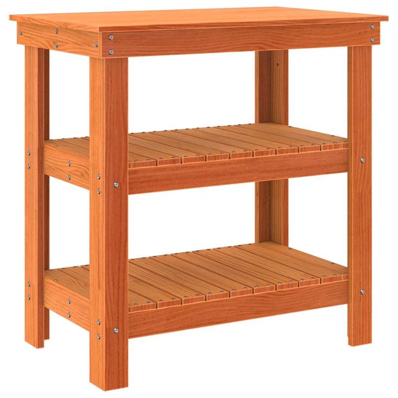 Casa si Gradina - Constructii - Scule de mana si unelte - Mese si bancuri de lucru - Banc de lucru Maro ceruit 78.5 x 50 x 80 cm Lemn masiv de pin - Infinity.ro