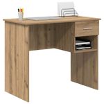 Casa si Gradina - Mobilier - Mese si birouri - Birouri - Birou cu raft stejar artizanal 90 x 49.5 x 75 cm Lemn compozit - Infinity.ro