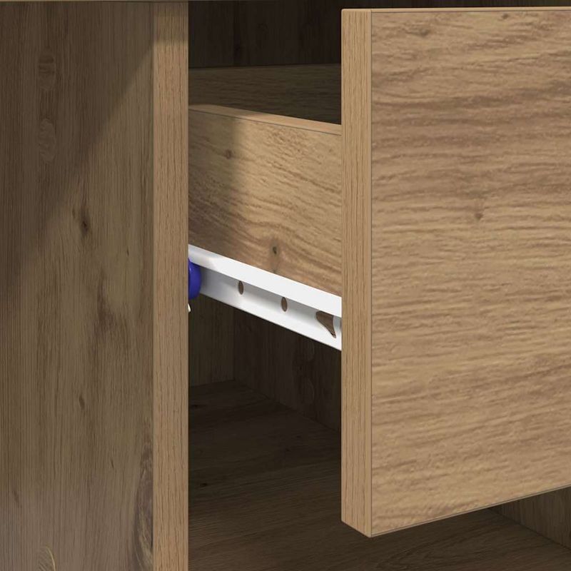 Casa si Gradina - Mobilier - Mese si birouri - Birouri - Birou cu raft stejar artizanal 90 x 49.5 x 75 cm Lemn compozit - Infinity.ro