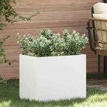 Casa si Gradina - Decoratiuni - Obiecte decorative - Vaze si boluri decorative - Vaza pentru Gradina Alb 50 x 32 x 40 cm Otel laminat la rece - Infinity.ro