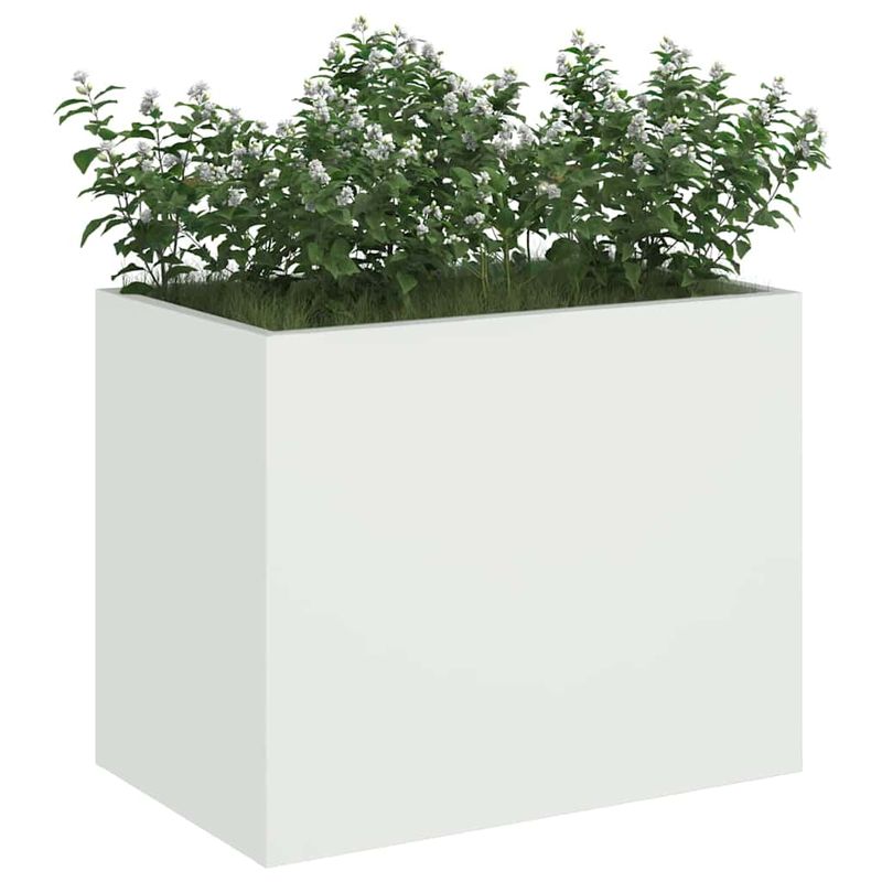 Casa si Gradina - Decoratiuni - Obiecte decorative - Vaze si boluri decorative - Vaza pentru Gradina Alb 50 x 32 x 40 cm Otel laminat la rece - Infinity.ro