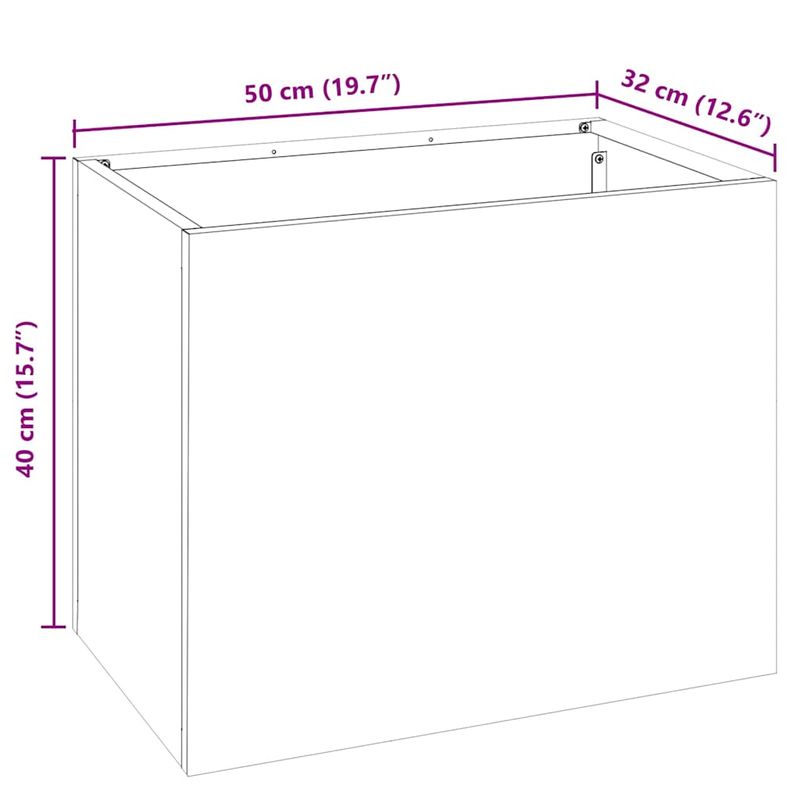 Casa si Gradina - Decoratiuni - Obiecte decorative - Vaze si boluri decorative - Vaza pentru Gradina Alb 50 x 32 x 40 cm Otel laminat la rece - Infinity.ro