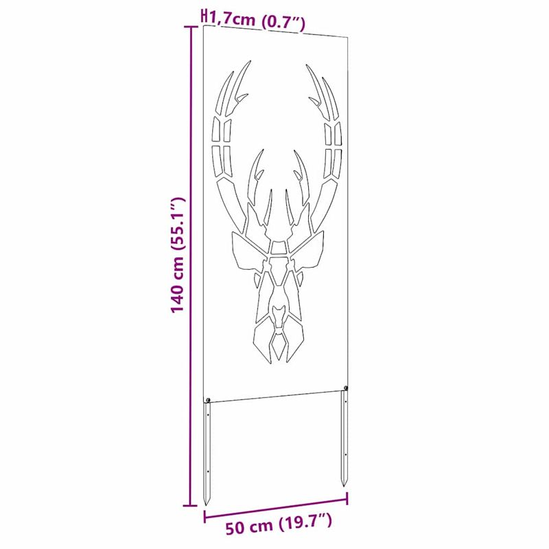 Casa si Gradina - Gradina si terasa - Decoratiuni exterior - Ornamente gradina - Panou Decorativ de Gradina Negru 50 x 140 cm - Infinity.ro
