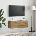 Casa si Gradina - Mobilier - Dulapuri si sifoniere - Dulapuri - Dulap de perete Pe perete stejar artizanal 100 x 36.5 x 35 cm - Infinity.ro