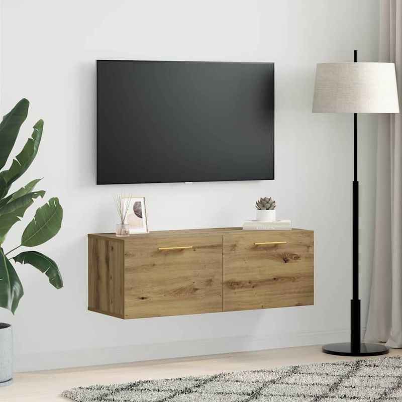 Casa si Gradina - Mobilier - Dulapuri si sifoniere - Dulapuri - Dulap de perete Pe perete stejar artizanal 100 x 36.5 x 35 cm - Infinity.ro