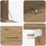 Casa si Gradina - Mobilier - Dulapuri si sifoniere - Dulapuri - Dulap de perete Pe perete stejar artizanal 100 x 36.5 x 35 cm - Infinity.ro