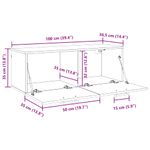 Casa si Gradina - Mobilier - Dulapuri si sifoniere - Dulapuri - Dulap de perete Pe perete stejar artizanal 100 x 36.5 x 35 cm - Infinity.ro