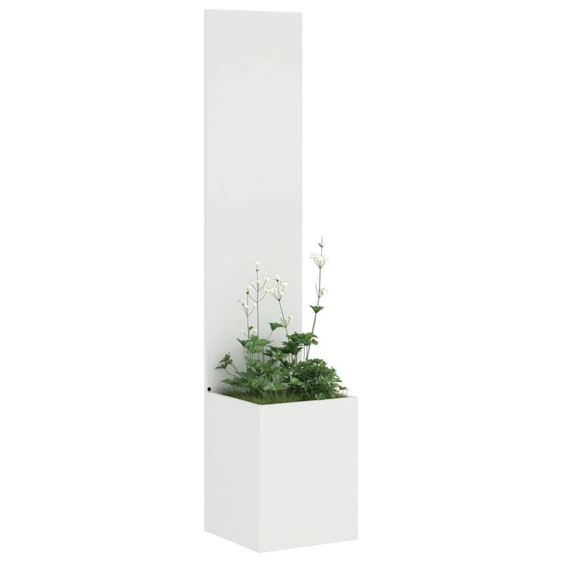 Casa si Gradina - Gradinarit si plante - Plante si ghivece - Ghivece si suporturi - Ghiveci de Gradina cu Panou Decorativ Alb 32 x 140 cm - Infinity.ro