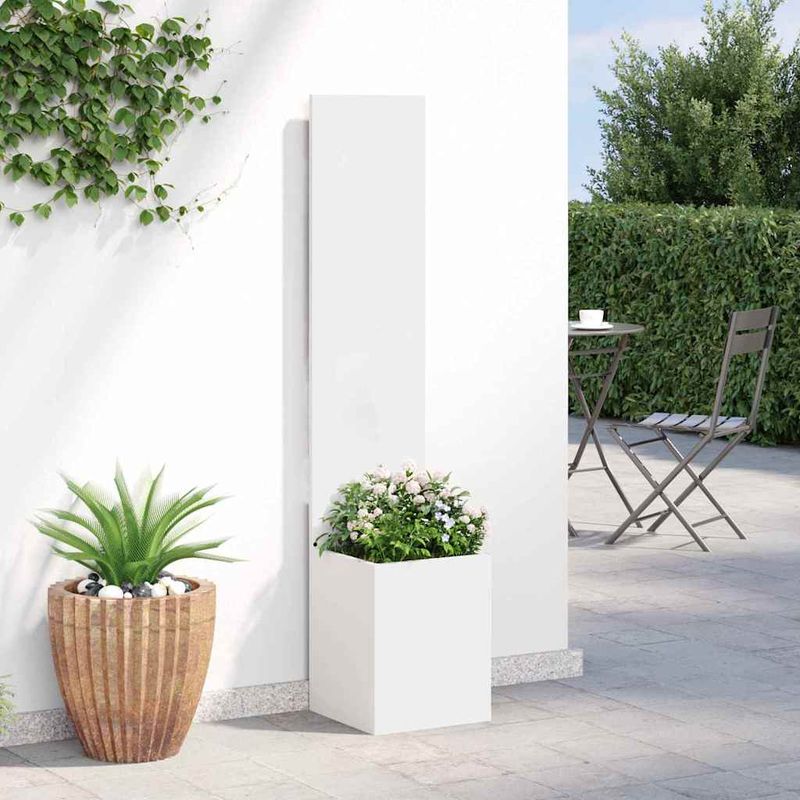Casa si Gradina - Gradinarit si plante - Plante si ghivece - Ghivece si suporturi - Ghiveci de Gradina cu Panou Decorativ Alb 32 x 140 cm - Infinity.ro