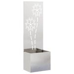 Casa si Gradina - Gradinarit si plante - Plante si ghivece - Ghivece si suporturi - Ghiveci de Gradina cu Panou Decorativ Argintiu 50 x 140 cm - Infinity.ro