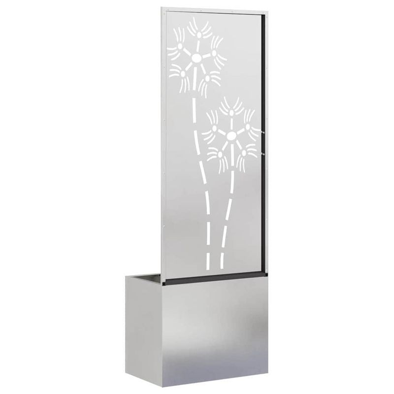 Casa si Gradina - Gradinarit si plante - Plante si ghivece - Ghivece si suporturi - Ghiveci de Gradina cu Panou Decorativ Argintiu 50 x 140 cm - Infinity.ro