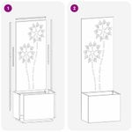 Casa si Gradina - Gradinarit si plante - Plante si ghivece - Ghivece si suporturi - Ghiveci de Gradina cu Panou Decorativ Argintiu 50 x 140 cm - Infinity.ro