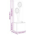 Casa si Gradina - Gradinarit si plante - Plante si ghivece - Ghivece si suporturi - Ghiveci de Gradina cu Panou Decorativ Argintiu 50 x 140 cm - Infinity.ro