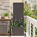 Casa si Gradina - Gradinarit si plante - Plante si ghivece - Ghivece si suporturi - Ghiveci de Gradina cu Panou Decorativ Negru 50 x 140 cm - Infinity.ro
