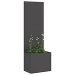 Casa si Gradina - Gradinarit si plante - Plante si ghivece - Ghivece si suporturi - Ghiveci de Gradina cu Panou Decorativ Negru 50 x 140 cm - Infinity.ro