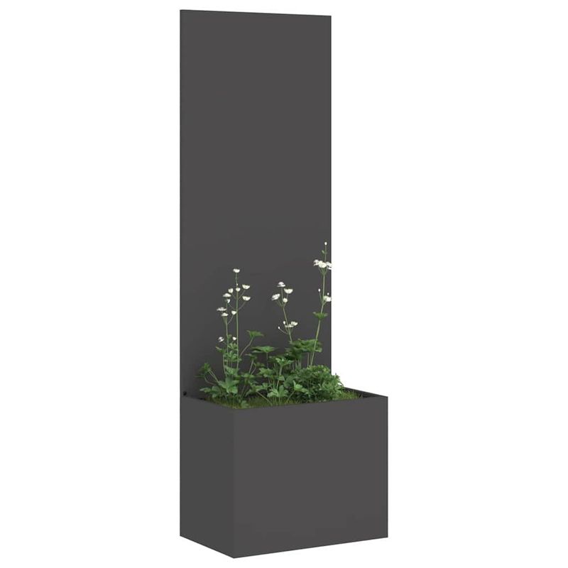 Casa si Gradina - Gradinarit si plante - Plante si ghivece - Ghivece si suporturi - Ghiveci de Gradina cu Panou Decorativ Negru 50 x 140 cm - Infinity.ro