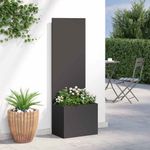 Casa si Gradina - Gradinarit si plante - Plante si ghivece - Ghivece si suporturi - Ghiveci de Gradina cu Panou Decorativ Negru 50 x 140 cm - Infinity.ro