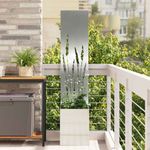 Casa si Gradina - Gradinarit si plante - Plante si ghivece - Ghivece si suporturi - Ghiveci de Gradina cu Panou Decorativ Argintiu 32 x 140 cm - Infinity.ro