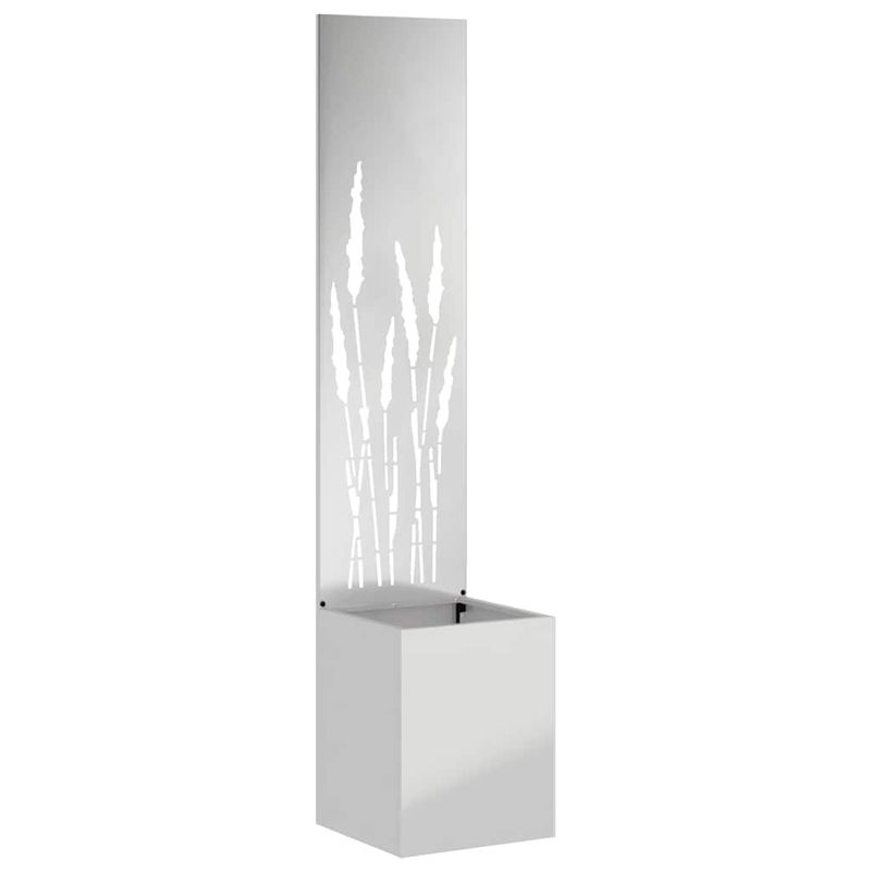 Casa si Gradina - Gradinarit si plante - Plante si ghivece - Ghivece si suporturi - Ghiveci de Gradina cu Panou Decorativ Argintiu 32 x 140 cm - Infinity.ro