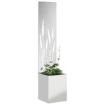 Casa si Gradina - Gradinarit si plante - Plante si ghivece - Ghivece si suporturi - Ghiveci de Gradina cu Panou Decorativ Argintiu 32 x 140 cm - Infinity.ro