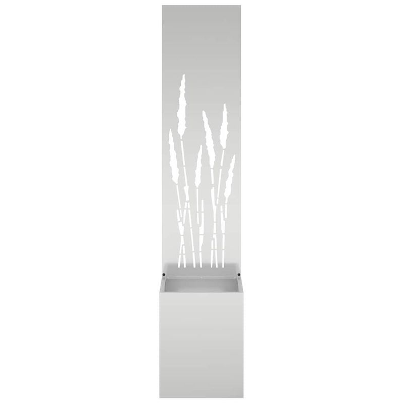 Casa si Gradina - Gradinarit si plante - Plante si ghivece - Ghivece si suporturi - Ghiveci de Gradina cu Panou Decorativ Argintiu 32 x 140 cm - Infinity.ro