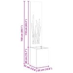 Casa si Gradina - Gradinarit si plante - Plante si ghivece - Ghivece si suporturi - Ghiveci de Gradina cu Panou Decorativ Argintiu 32 x 140 cm - Infinity.ro