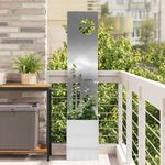 Casa si Gradina - Gradinarit si plante - Plante si ghivece - Ghivece si suporturi - Ghiveci de Gradina cu Panou Decorativ Argintiu 32 x 140 cm - Infinity.ro