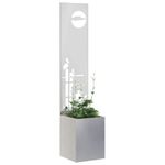 Casa si Gradina - Gradinarit si plante - Plante si ghivece - Ghivece si suporturi - Ghiveci de Gradina cu Panou Decorativ Argintiu 32 x 140 cm - Infinity.ro