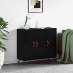Casa si Gradina - Mobilier - Comode si corpuri - Comode - Bufet Negru 90 x 34 x 80 cm Lemn compozit - Infinity.ro
