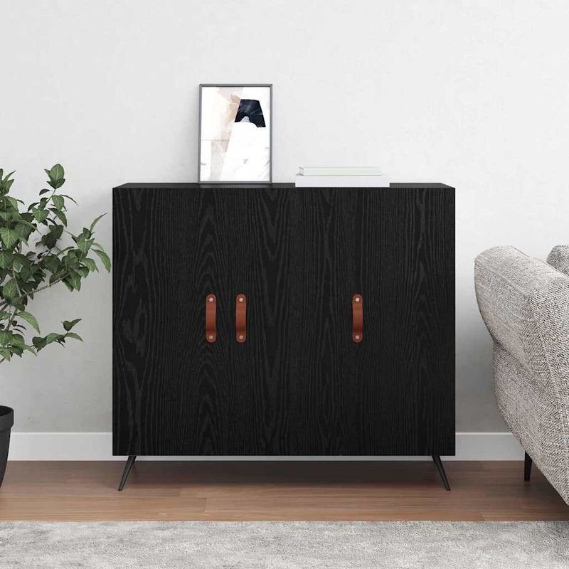 Casa si Gradina - Mobilier - Comode si corpuri - Comode - Bufet Negru 90 x 34 x 80 cm Lemn compozit - Infinity.ro
