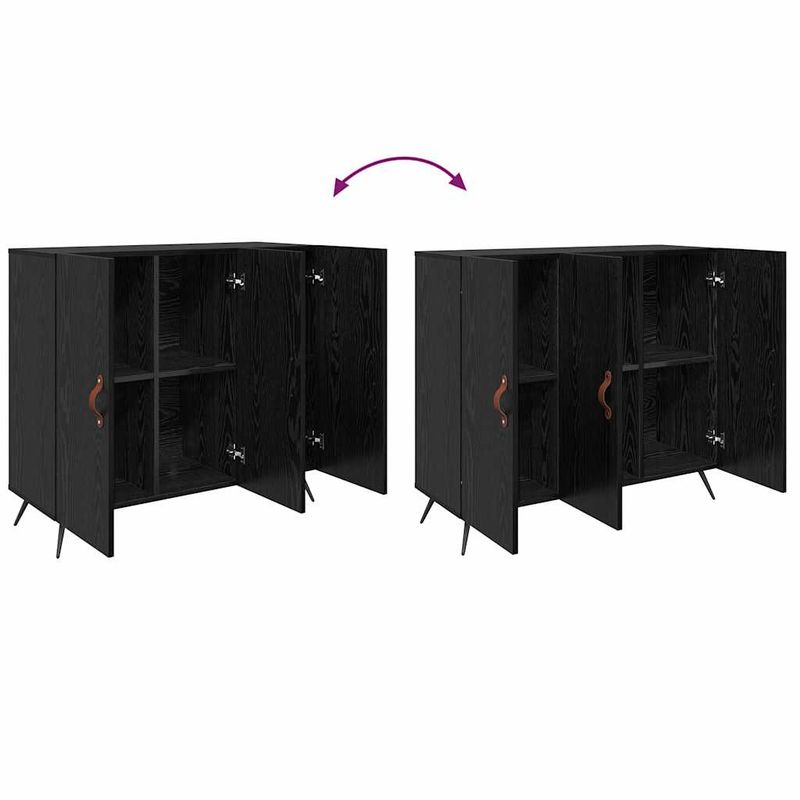 Casa si Gradina - Mobilier - Comode si corpuri - Comode - Bufet Negru 90 x 34 x 80 cm Lemn compozit - Infinity.ro